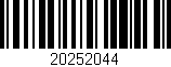 Código de barras (EAN, GTIN, SKU, ISBN): '20252044'