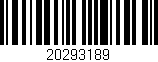 Código de barras (EAN, GTIN, SKU, ISBN): '20293189'