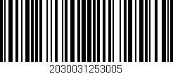 Código de barras (EAN, GTIN, SKU, ISBN): '2030031253005'