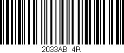 Código de barras (EAN, GTIN, SKU, ISBN): '2033AB/4R'