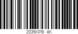 Código de barras (EAN, GTIN, SKU, ISBN): '2035KPB/4K'