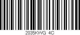 Código de barras (EAN, GTIN, SKU, ISBN): '2035KWG/4C'