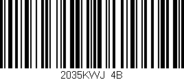 Código de barras (EAN, GTIN, SKU, ISBN): '2035KWJ/4B'