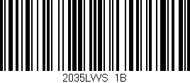 Código de barras (EAN, GTIN, SKU, ISBN): '2035LWS/1B'
