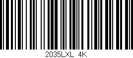 Código de barras (EAN, GTIN, SKU, ISBN): '2035LXL/4K'