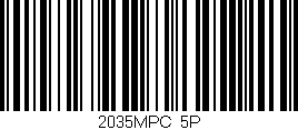 Código de barras (EAN, GTIN, SKU, ISBN): '2035MPC/5P'