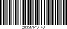 Código de barras (EAN, GTIN, SKU, ISBN): '2035MPO/4J'