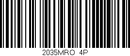 Código de barras (EAN, GTIN, SKU, ISBN): '2035MRO/4P'