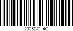 Código de barras (EAN, GTIN, SKU, ISBN): '2036BG/4G'