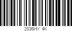 Código de barras (EAN, GTIN, SKU, ISBN): '2036HY/4K'