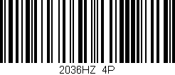 Código de barras (EAN, GTIN, SKU, ISBN): '2036HZ/4P'