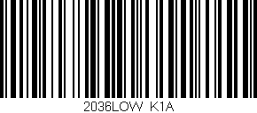 Código de barras (EAN, GTIN, SKU, ISBN): '2036LOW/K1A'