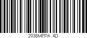 Código de barras (EAN, GTIN, SKU, ISBN): '2036MFPA/4D'