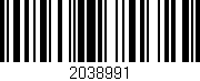 Código de barras (EAN, GTIN, SKU, ISBN): '2038991'