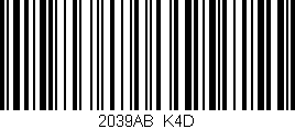 Código de barras (EAN, GTIN, SKU, ISBN): '2039AB/K4D'