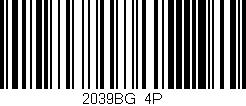 Código de barras (EAN, GTIN, SKU, ISBN): '2039BG/4P'