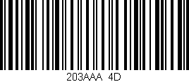 Código de barras (EAN, GTIN, SKU, ISBN): '203AAA/4D'