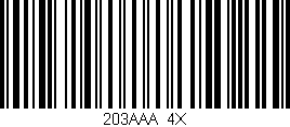 Código de barras (EAN, GTIN, SKU, ISBN): '203AAA/4X'