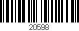 Código de barras (EAN, GTIN, SKU, ISBN): '20598'