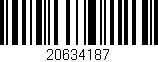 Código de barras (EAN, GTIN, SKU, ISBN): '20634187'