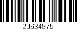 Código de barras (EAN, GTIN, SKU, ISBN): '20634975'