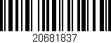 Código de barras (EAN, GTIN, SKU, ISBN): '20681837'