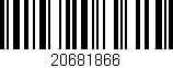 Código de barras (EAN, GTIN, SKU, ISBN): '20681866'