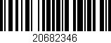 Código de barras (EAN, GTIN, SKU, ISBN): '20682346'