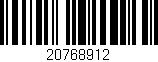 Código de barras (EAN, GTIN, SKU, ISBN): '20768912'