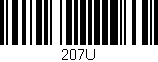 Código de barras (EAN, GTIN, SKU, ISBN): '207U'