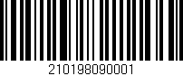 Código de barras (EAN, GTIN, SKU, ISBN): '210198090001'