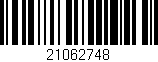 Código de barras (EAN, GTIN, SKU, ISBN): '21062748'