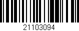 Código de barras (EAN, GTIN, SKU, ISBN): '21103094'