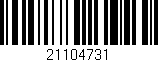 Código de barras (EAN, GTIN, SKU, ISBN): '21104731'