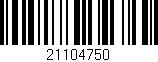 Código de barras (EAN, GTIN, SKU, ISBN): '21104750'