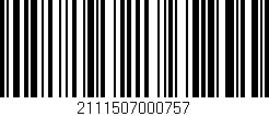 Código de barras (EAN, GTIN, SKU, ISBN): '2111507000757'