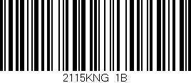 Código de barras (EAN, GTIN, SKU, ISBN): '2115KNG/1B'