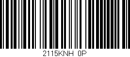 Código de barras (EAN, GTIN, SKU, ISBN): '2115KNH/0P'