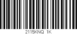 Código de barras (EAN, GTIN, SKU, ISBN): '2115KNQ/1K'