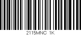 Código de barras (EAN, GTIN, SKU, ISBN): '2115MNC/1K'