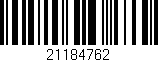 Código de barras (EAN, GTIN, SKU, ISBN): '21184762'