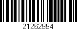 Código de barras (EAN, GTIN, SKU, ISBN): '21262994'