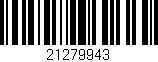 Código de barras (EAN, GTIN, SKU, ISBN): '21279943'