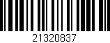 Código de barras (EAN, GTIN, SKU, ISBN): '21320837'