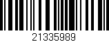 Código de barras (EAN, GTIN, SKU, ISBN): '21335989'