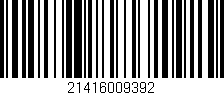 Código de barras (EAN, GTIN, SKU, ISBN): '21416009392'