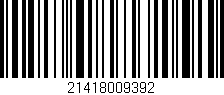 Código de barras (EAN, GTIN, SKU, ISBN): '21418009392'