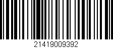 Código de barras (EAN, GTIN, SKU, ISBN): '21419009392'