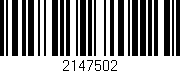 Código de barras (EAN, GTIN, SKU, ISBN): '2147502'