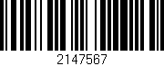 Código de barras (EAN, GTIN, SKU, ISBN): '2147567'